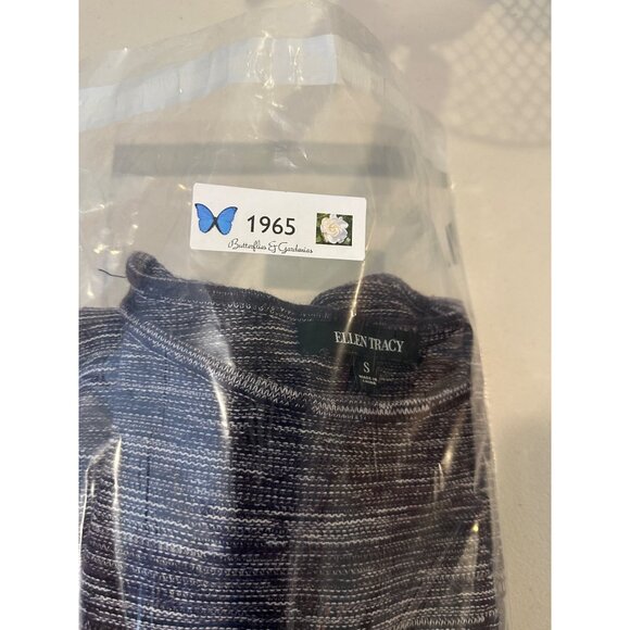 Ellen Tracy Womens Knit Long Sleeve Pullover Sweater Top Tunic Size Small Purple - Picture 13 of 13